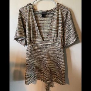 Multi colored Torrid tie-back sweater